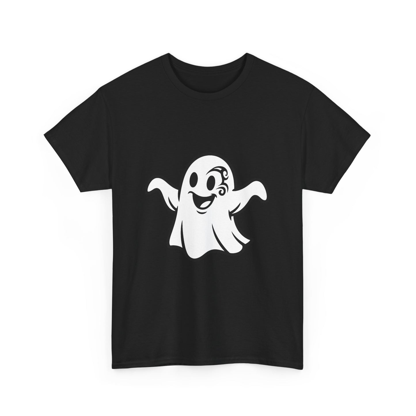 Tough Ghost T-Shirt - Cartoon Sheet Ghost with Tyson-Style Tattoo