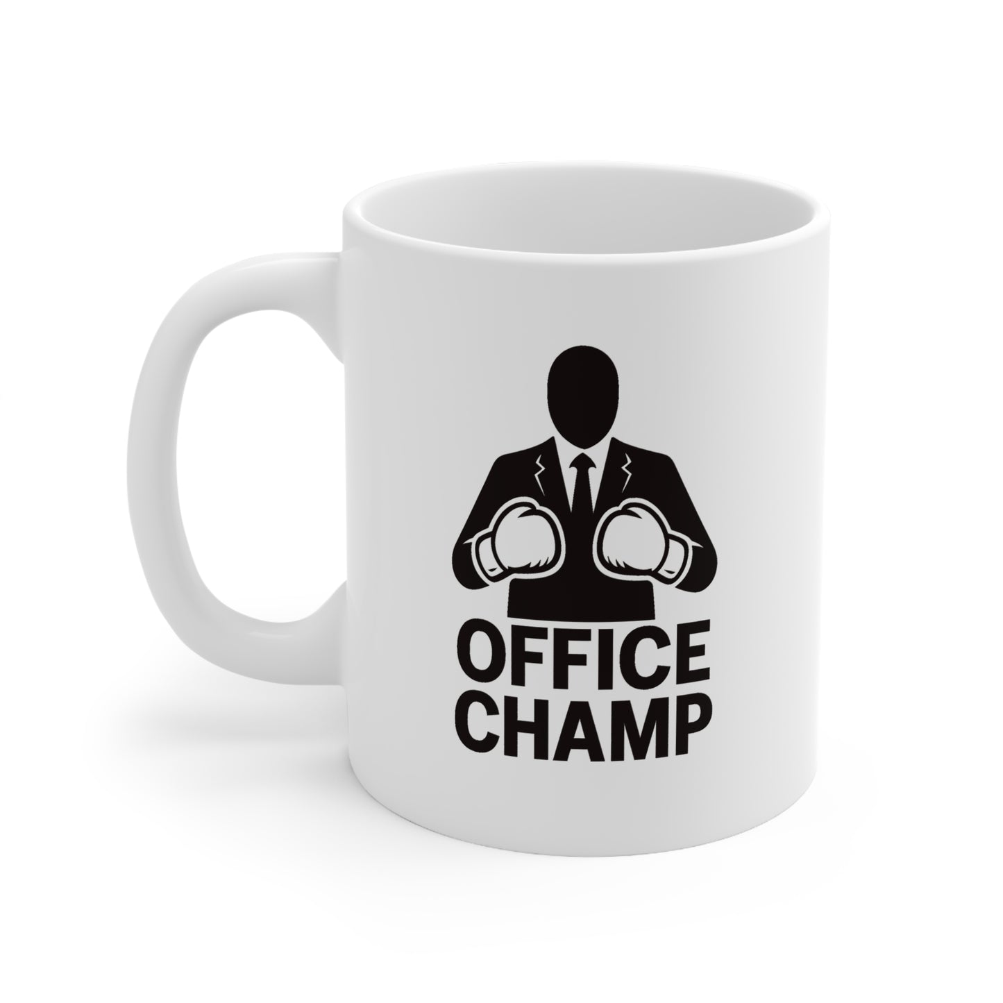 Office Champ Mug - Funny Ceramic Coffee Cup for Work (Fight-Inspired Desk Gift)