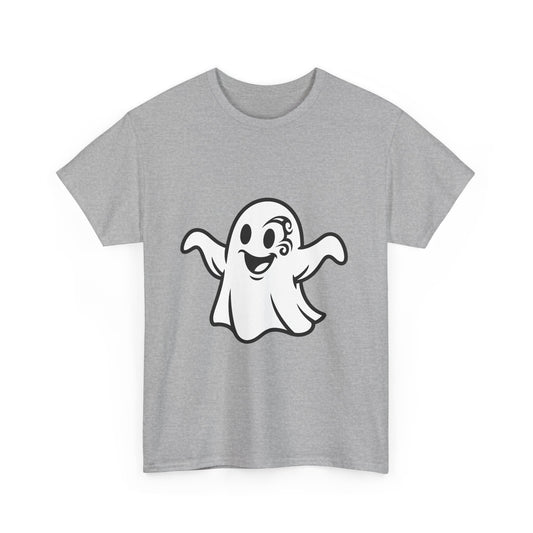 Tough Ghost T-Shirt - Cartoon Sheet Ghost with Tyson-Style Tattoo