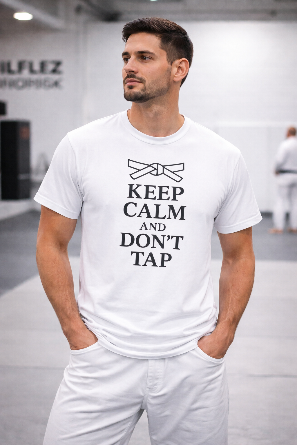 Keep Calm and Don't Tap (Black Text) - Fight Tee (MMA Grappler Shirt)