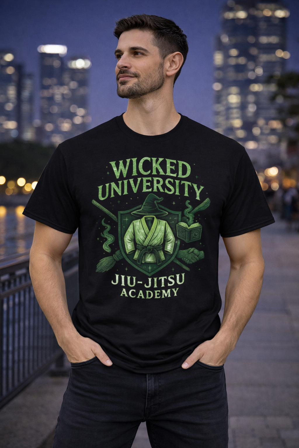 Wicked University Jiu-Jitsu Academy - Magical Fight Tee