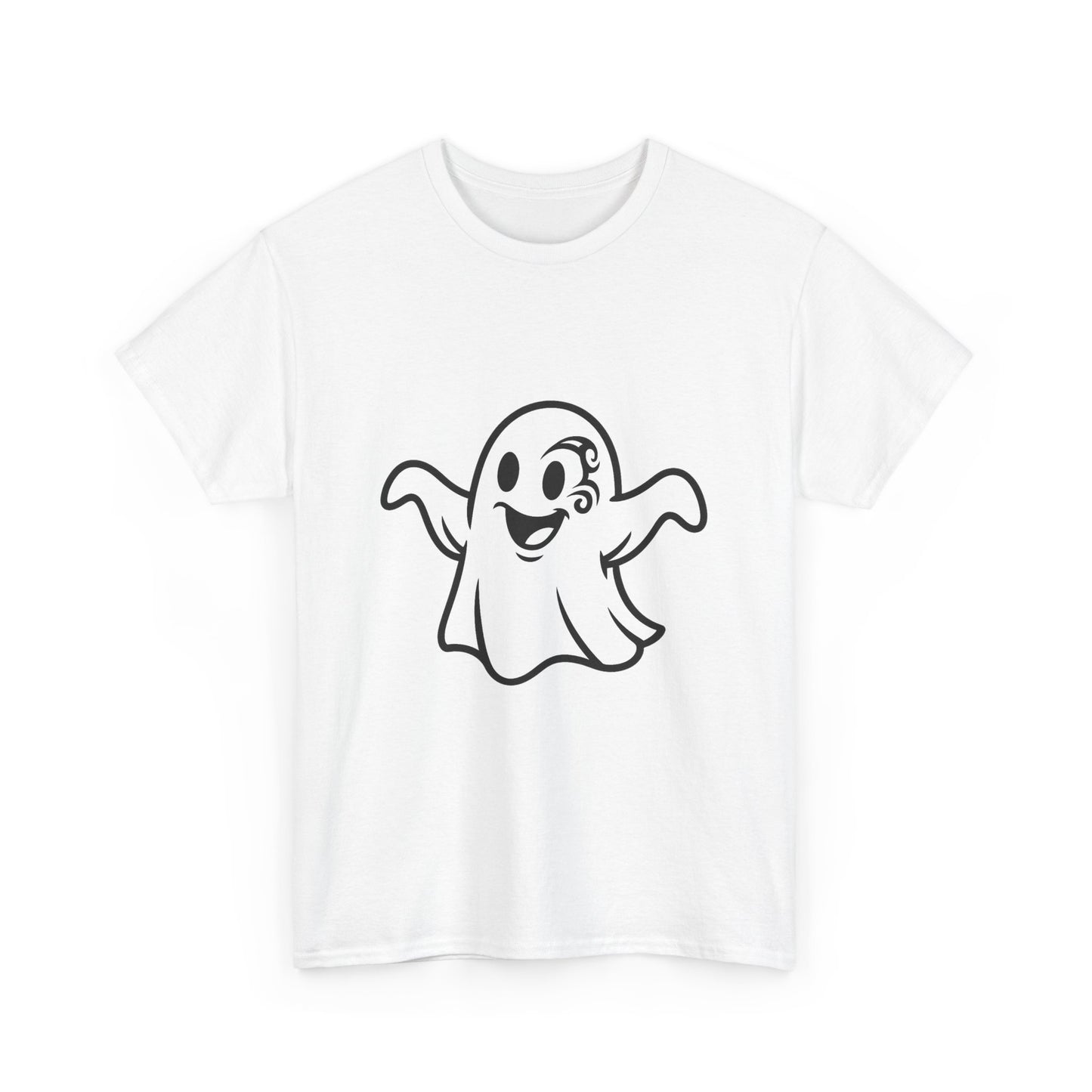 Tough Ghost T-Shirt - Cartoon Sheet Ghost with Tyson-Style Tattoo
