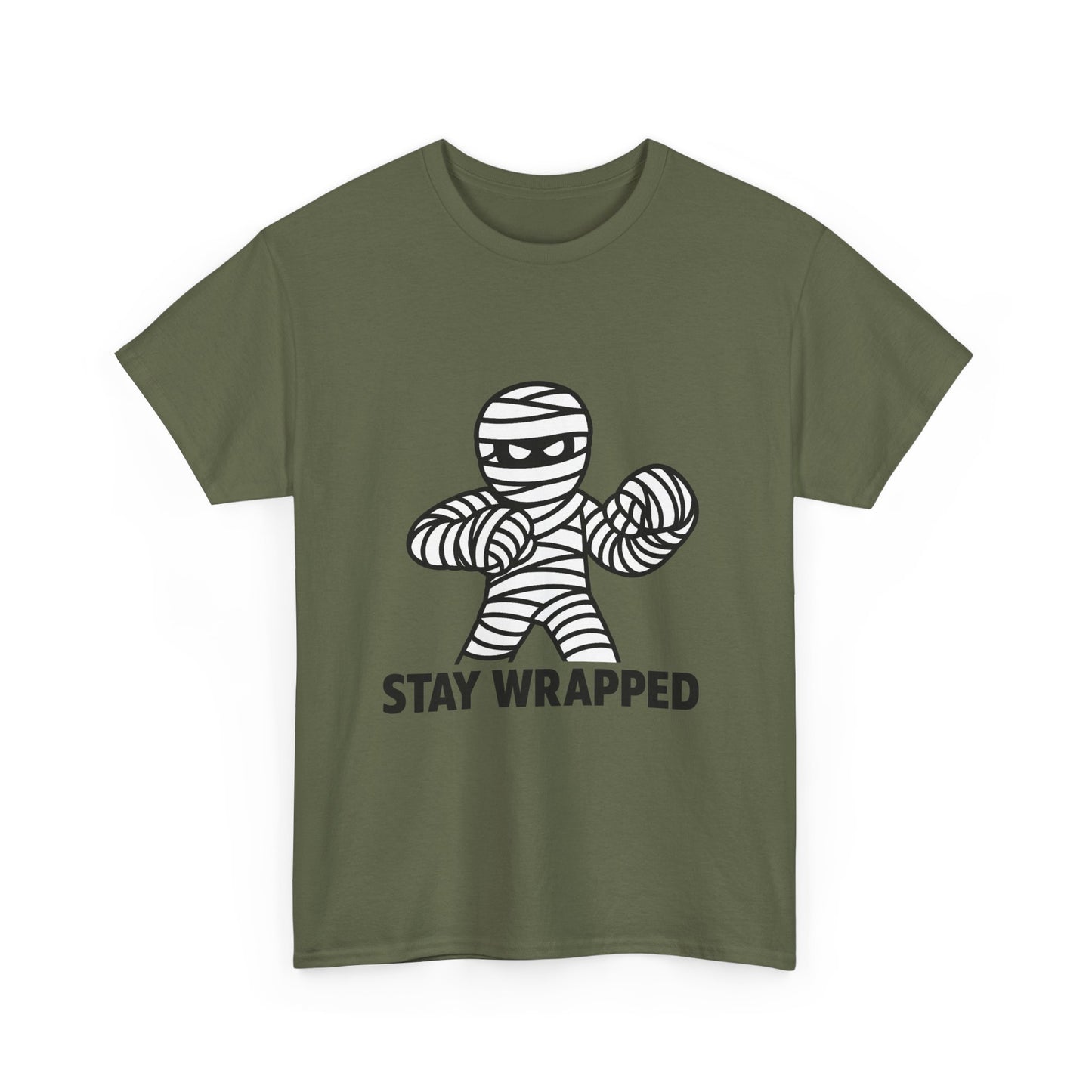 Stay Wrapped Mummy T-Shirt - Funny Halloween Boxer Tee for Fighters & Spooky Season