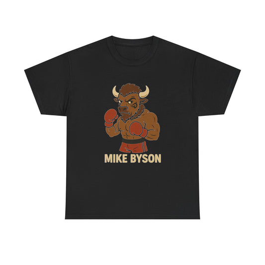 Mike Byson T-Shirt - Cartoon Boxing Bison Tee