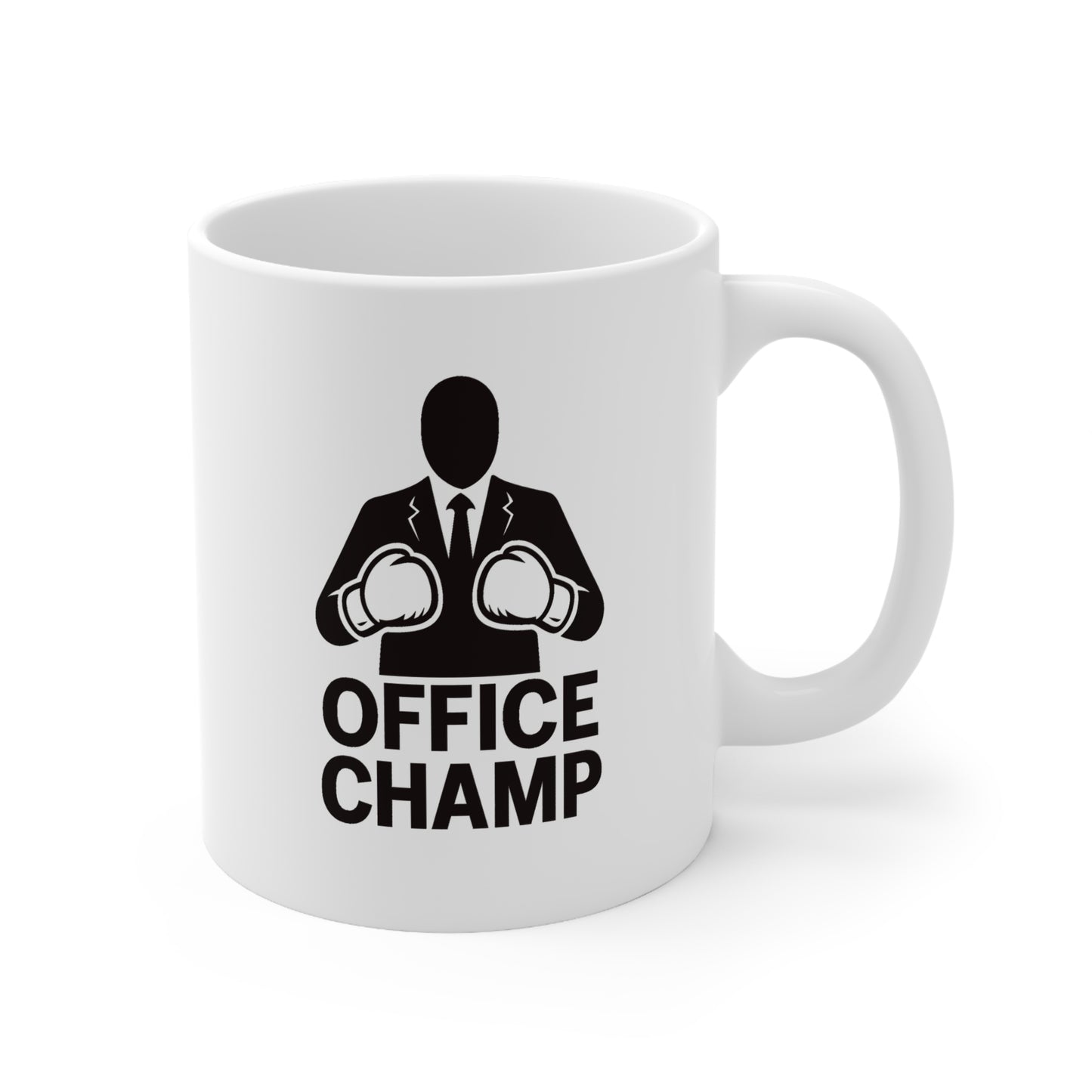 Office Champ Mug - Funny Ceramic Coffee Cup for Work (Fight-Inspired Desk Gift)