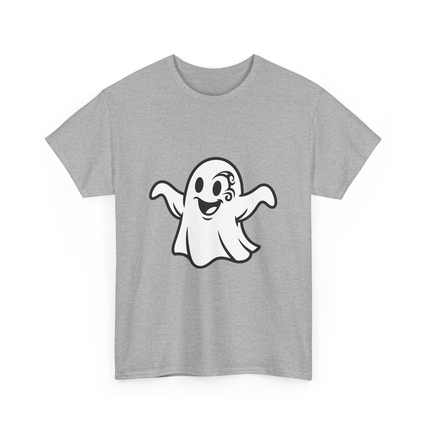 Tough Ghost T-Shirt - Cartoon Sheet Ghost with Tyson-Style Tattoo